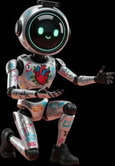 Робот Рик — маскот Bot Marketing