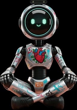 Робот Рик — маскот Bot Marketing