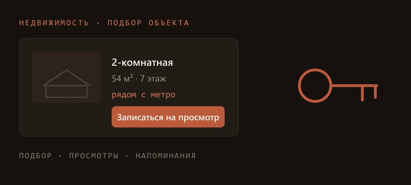Карточка объекта недвижимости и запись на просмотр